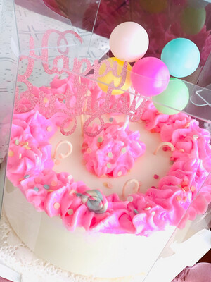 Custom Birthday Cake - Forever Birthday Bakery Candle/Faux Food/Prop Special Birthday Gift Idea Decoration Novelty Gift Bakery Table scape Home Staging Prop
