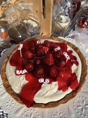 Real Estate Listing  Prop  Bakery Cafe Style Strawberry Cheesecake Tart Candle Fake Faux Food/Prop Hostess Gift Idea Brunch Table Lady&#39;s Tea PartyRealtor Home Staging Prop New Home Closing