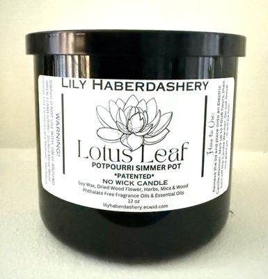 *PATENDED* Exclusive to Lily Haberdashery Only! - 100% Soy Wax Potpourri Infused Simmer Pot Candle Wax Melt|Ultra Concentrated Scent|Long Lasting|No Stove|No Fade|No Mold|No Wick|No Fire 12 oz
