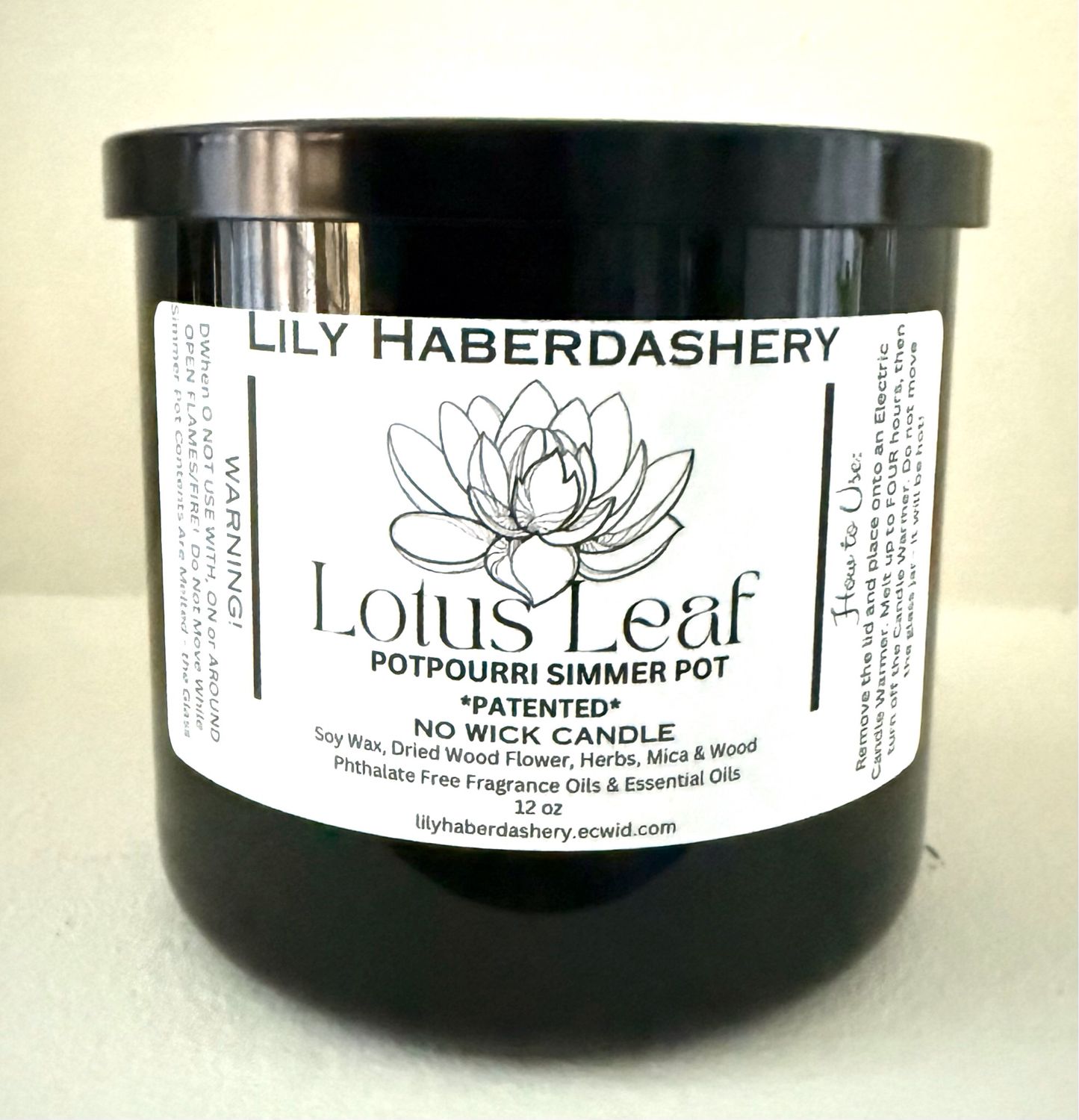 *PATENDED* Exclusive to Lily Haberdashery Only! - 100% Soy Wax Potpourri Infused Simmer Pot Candle Wax Melt|Ultra Concentrated Scent|Long Lasting|No Stove|No Fade|No Mold|No Wick|No Fire 12 oz