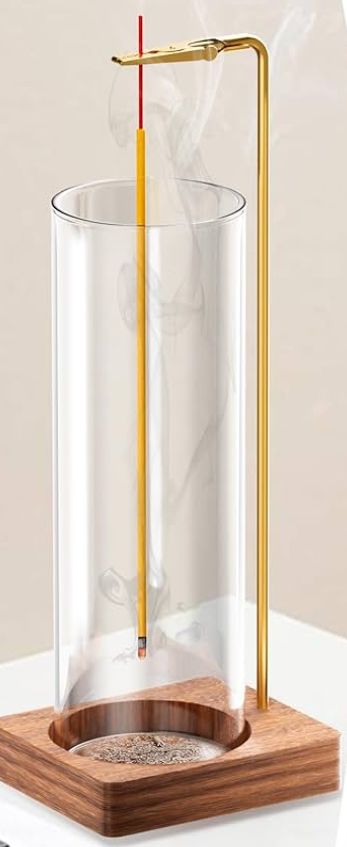 Wood &amp; Glass Incense Holder
