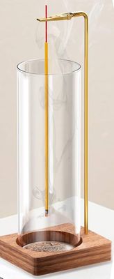 Wood &amp; Glass Incense Holder