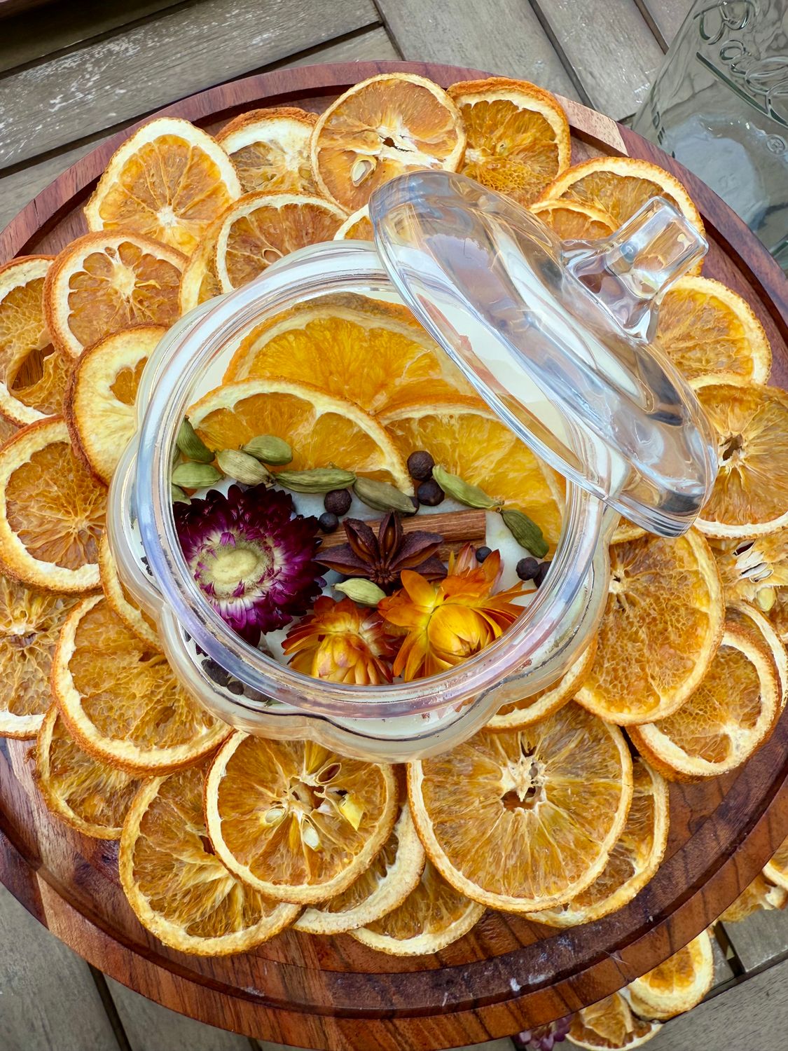 Masala Chai Clear Glass Pumpkin Potpourri PATENTED Simmer Pot 12 oz (LIMITED QUANTITIES)
