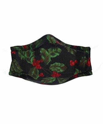 Face Mask -Thermal Christmas Holly