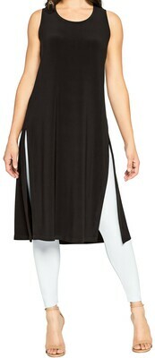 Sympli Sleeveless High Slit Over Under Sympli Sleeveless High Slit Over Under