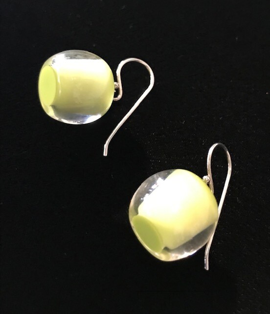 Zsiska Earrings-Colourful Beads Short Lemon Lime