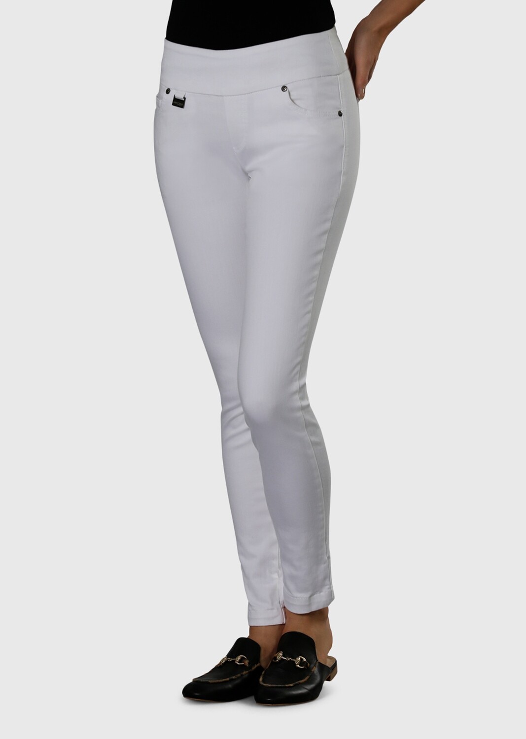 Lisette-White Denim Pant