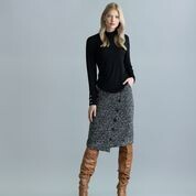 Marble-Top Black Mock Neck