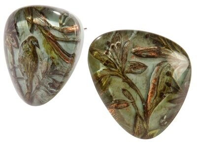 Zsiska Earrings-Renaissance Copper/Green