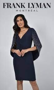 Frank Lyman-Dress Midnight Back Drape