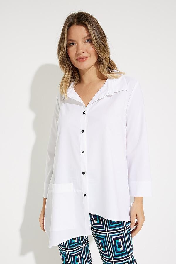 Joseph Ribkoff-Blouse Assemetric Hem