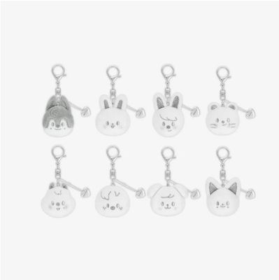 Stray Kids <dominATE : celebrATE> SKZOO Face Keyring Silver  Ver.