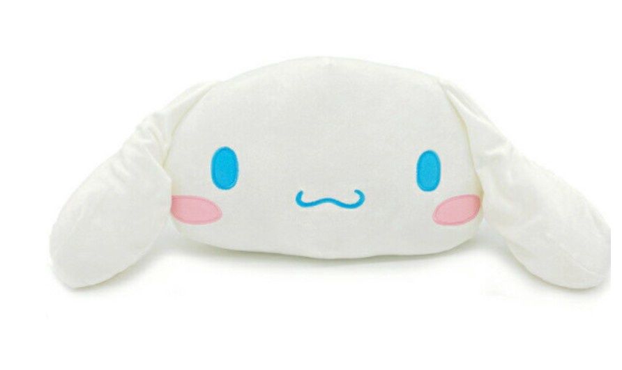 CINNAMOROLL Flat Fur Face Cushion