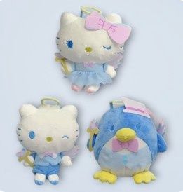 Sanrio Romantic Angel Plush  6.3" (Hello Kitty/Dear Daniel/Tuxedo Sam)