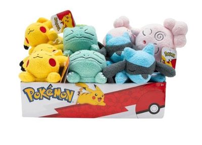 Pokemon Plush 4-5" Sleeping (Pikachu/Bulbasaur/Igglybuff/Riolu)