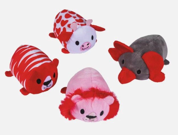 VALENTINE ROLY POLY PLUSH ANIMALS