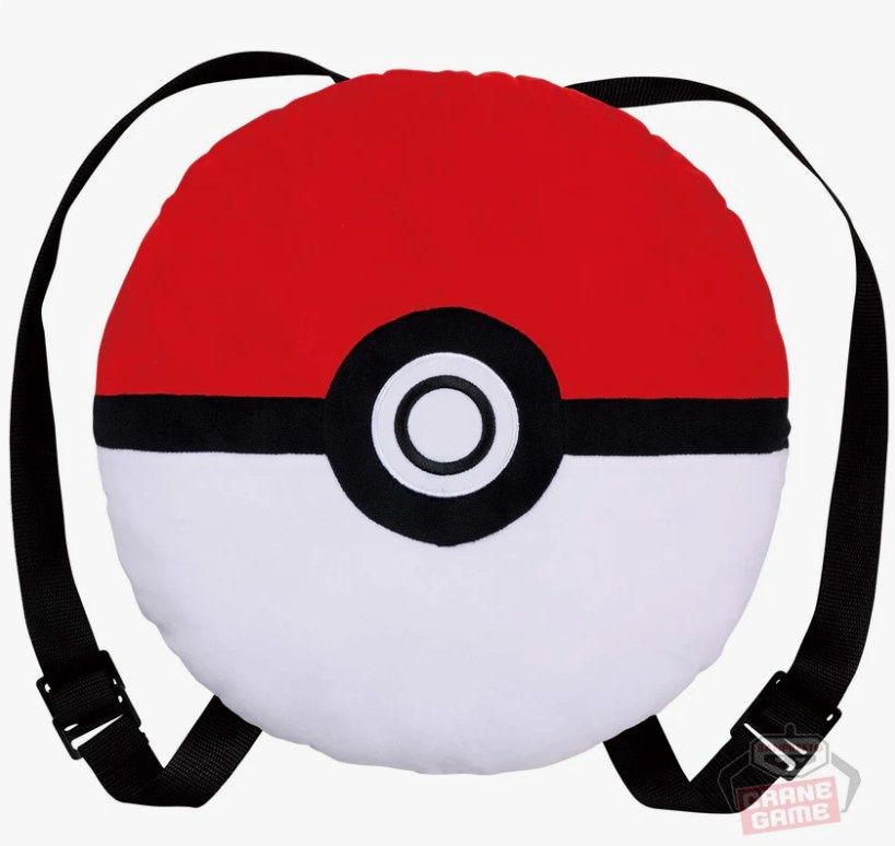 Pokemon Pocket Monsters Plush Backpack - Poke Ball, 13"