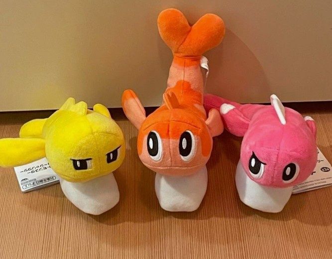 Pokemon Plush Tatsugiri-Orange (Curly Form)/ Pink (Droopy Form)/ Yellow (Stretchy Form), 5.5"
