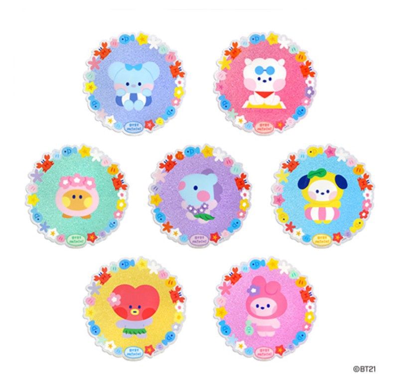 BT21 ACRYLIC COASTER [SUMMER SKY]: RJ