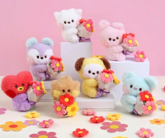 BT21 PLUSH KEYRING BOUQUET SHOOKY