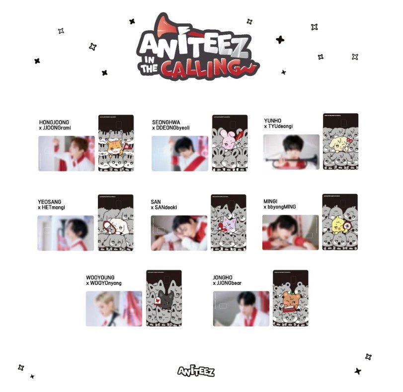 ANITEEZ IN THE CALLING: MD 27. CARD COVER STICKER SET