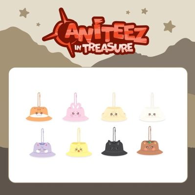 ANITEEZ IN TREASURE BUCKET HAT KEYRING