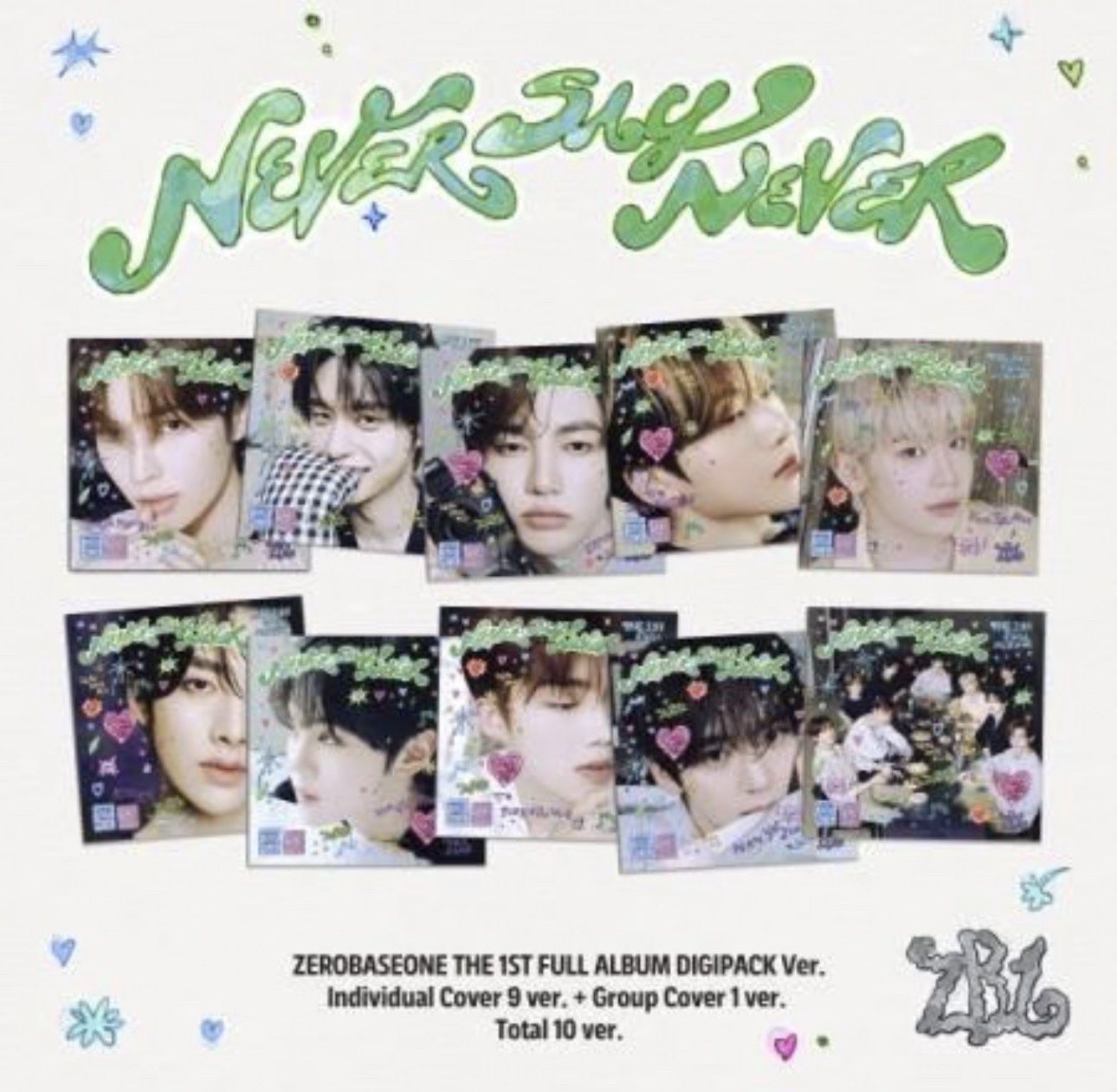 ZEROBASEONE-1st Full Album [Never Say Never] Digipack Ver. + Photocard
