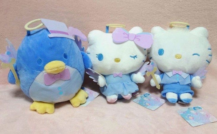 Sanrio Characters Romantic Angel Mascot-Hello Kitty / Dear Daniel / Tuxedo Sam, 3.2"