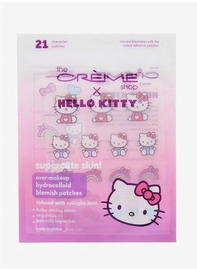 SANRIO_Hello Kitty Over Makeup Hydrocolloid Blemish Patches - Supercute Skin!