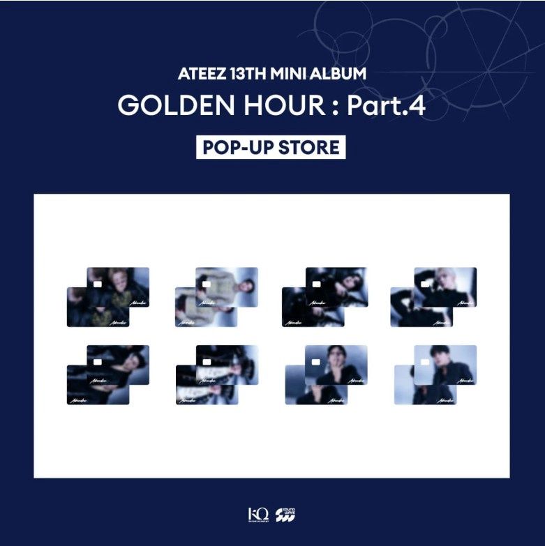 ATEEZ-POP-UP STORE [GOLDEN HOUR : Part.4] MD 01. CARD COVER STICKER