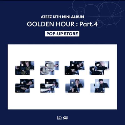 ATEEZ-POP-UP STORE [GOLDEN HOUR : Part.4] MD 01. CARD COVER STICKER