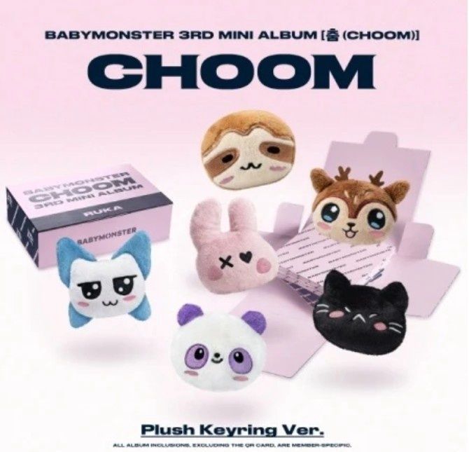 [Preorder] BABYMONSTER-3rd MINI ALBUM [CHOOM] Plush Keyring Ver.