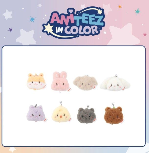 [Pre-Order] ATEEZ X ANITEEZ POP-UP STORE [ANITEEZ IN COLOR] | LINKABLE FACE KEYRING (RANDOM)