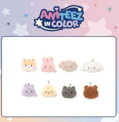 [Pre-Order] ATEEZ X ANITEEZ POP-UP STORE [ANITEEZ IN COLOR] | LINKABLE FACE KEYRING (RANDOM)