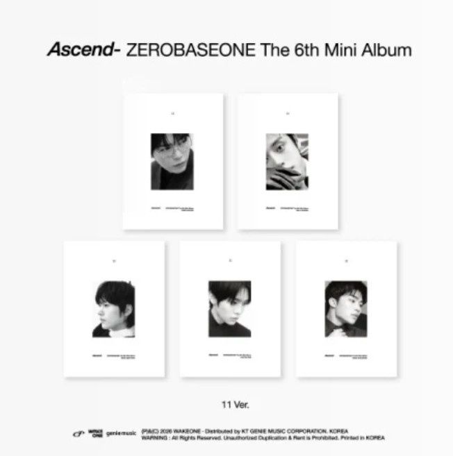 ZEROBASEONE-6th Mini Album [ASCEND-] 11 ver + Makestar Photocard