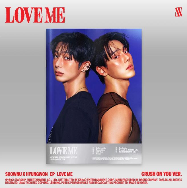 SHOWNU X HYUNGWON - [LOVE ME] EP Album CRUSH ON YOU Version + Starship Square Photocard