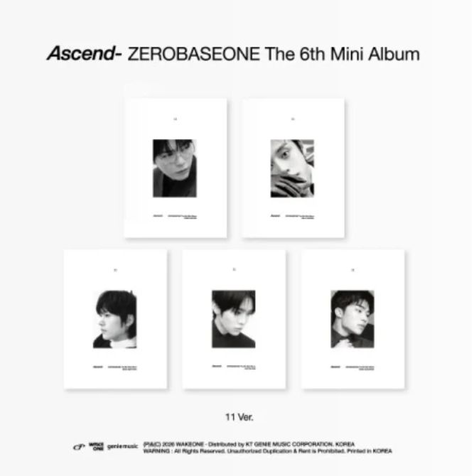 ZEROBASEONE-6th Mini Album [ASCEND-] (11 Ver.) + Makestar Photocard