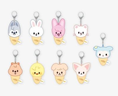 [Pre-order] Stray Kids World Tour [THIS &amp; THAT] POP-UP MD | PLUSH KEYRING ICECREAM Ver.
