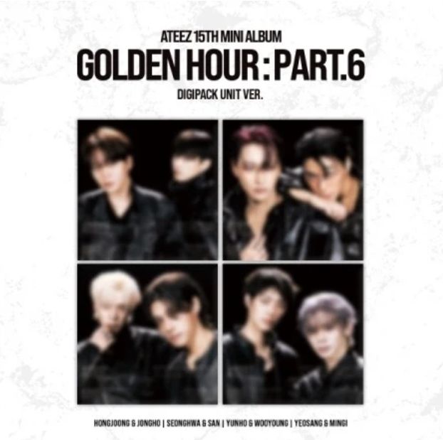 [Pre-order] ATEEZ-15th Mini Album [GOLDEN HOUR : Part.6] (UNIT DIGIPACK VER.) + KQ POB