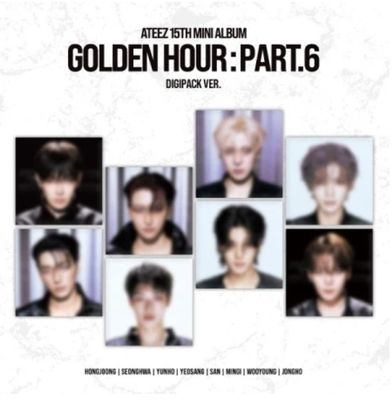 [Pre-order] ATEEZ-15th Mini Album [GOLDEN HOUR : Part.6] (DIGIPACK VER.) + KQ POB