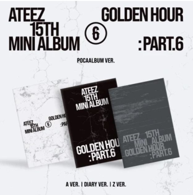 [Pre-order] ATEEZ-15th Mini Album [GOLDEN HOUR : Part.6] (POCAALBUM) + KQ/MS POB