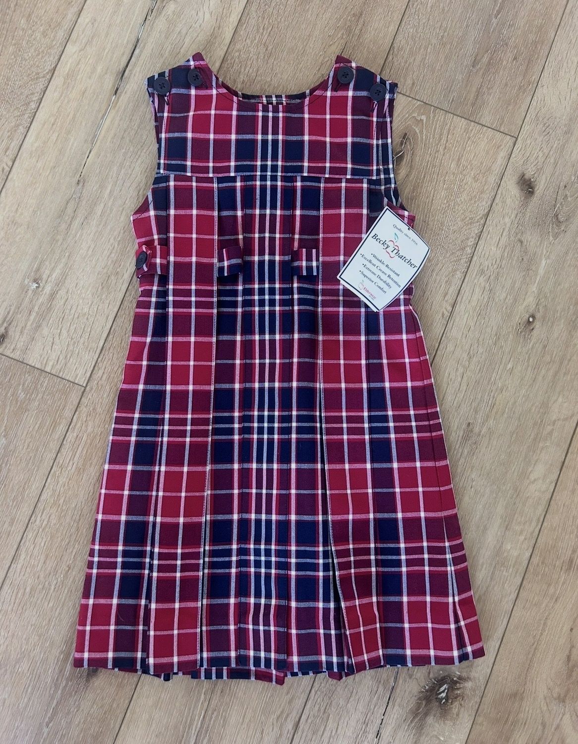 Uniform Plaid Jumper, Size: 5