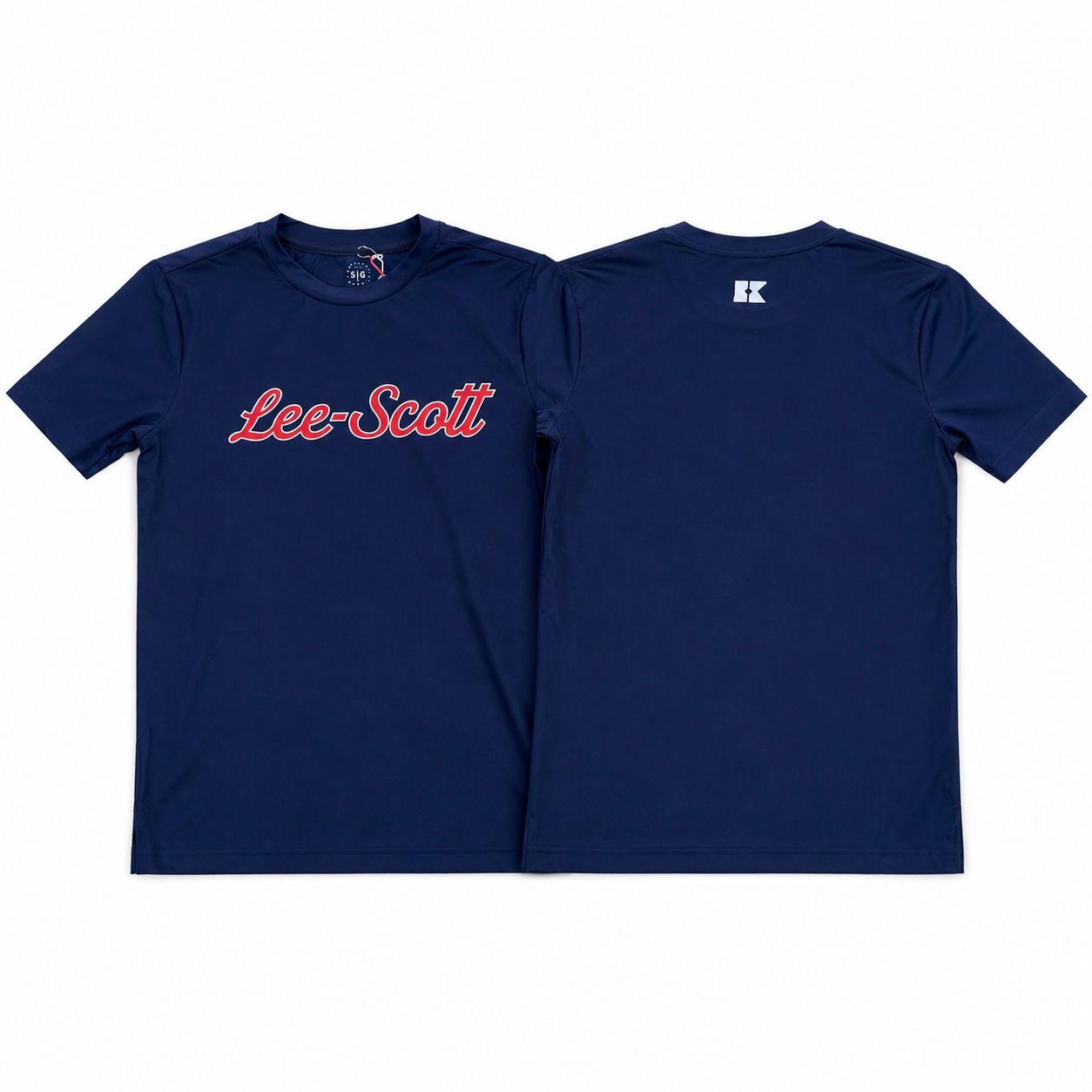Courtside Kids - Performance SS Shirt, Color: Navy, Heat Press: Lee Scott, Size: 3/4
