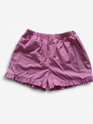Red Gingham Girls Ruffle Shorts