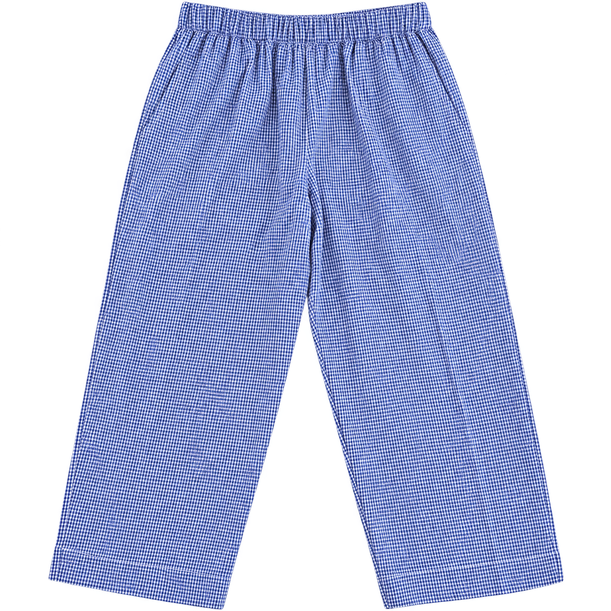 Uniform Pants - Boys Navy Gingham, Size: 4
