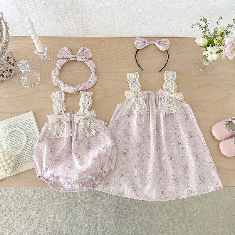 Sweet Floral Spring/Summer Dresses And Baby Girls Rompers