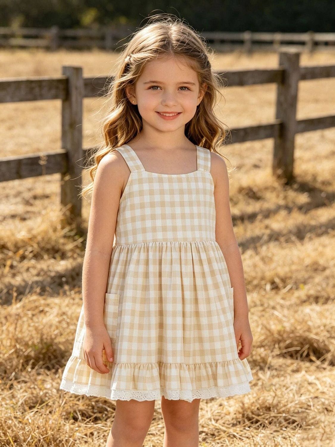 Mommy &amp; Me Plaid Girl  Dress With Pocket