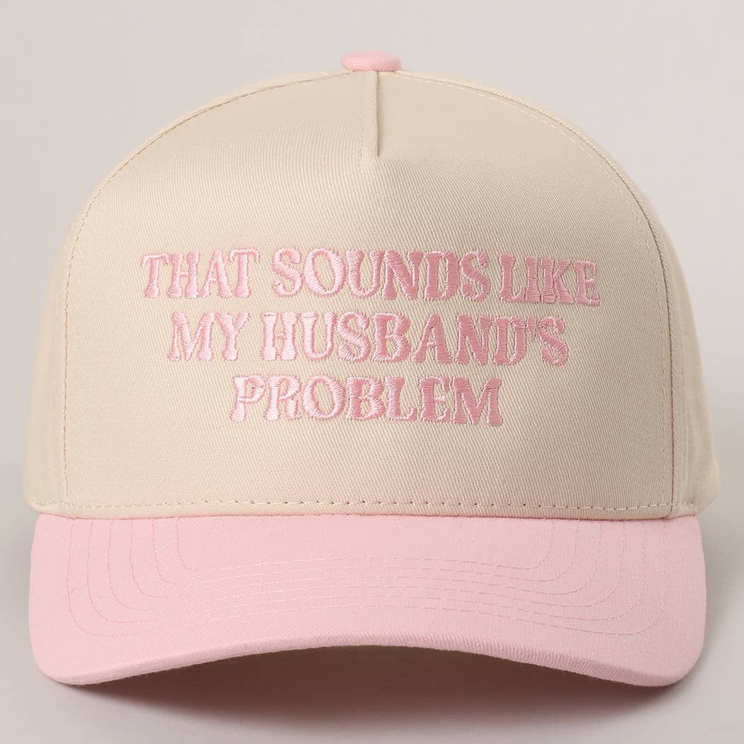 THAT SOUNDS LIKE..Embroidered Two-Tone Trucker Hat, Color: LIGHT PINK, Size: One Size