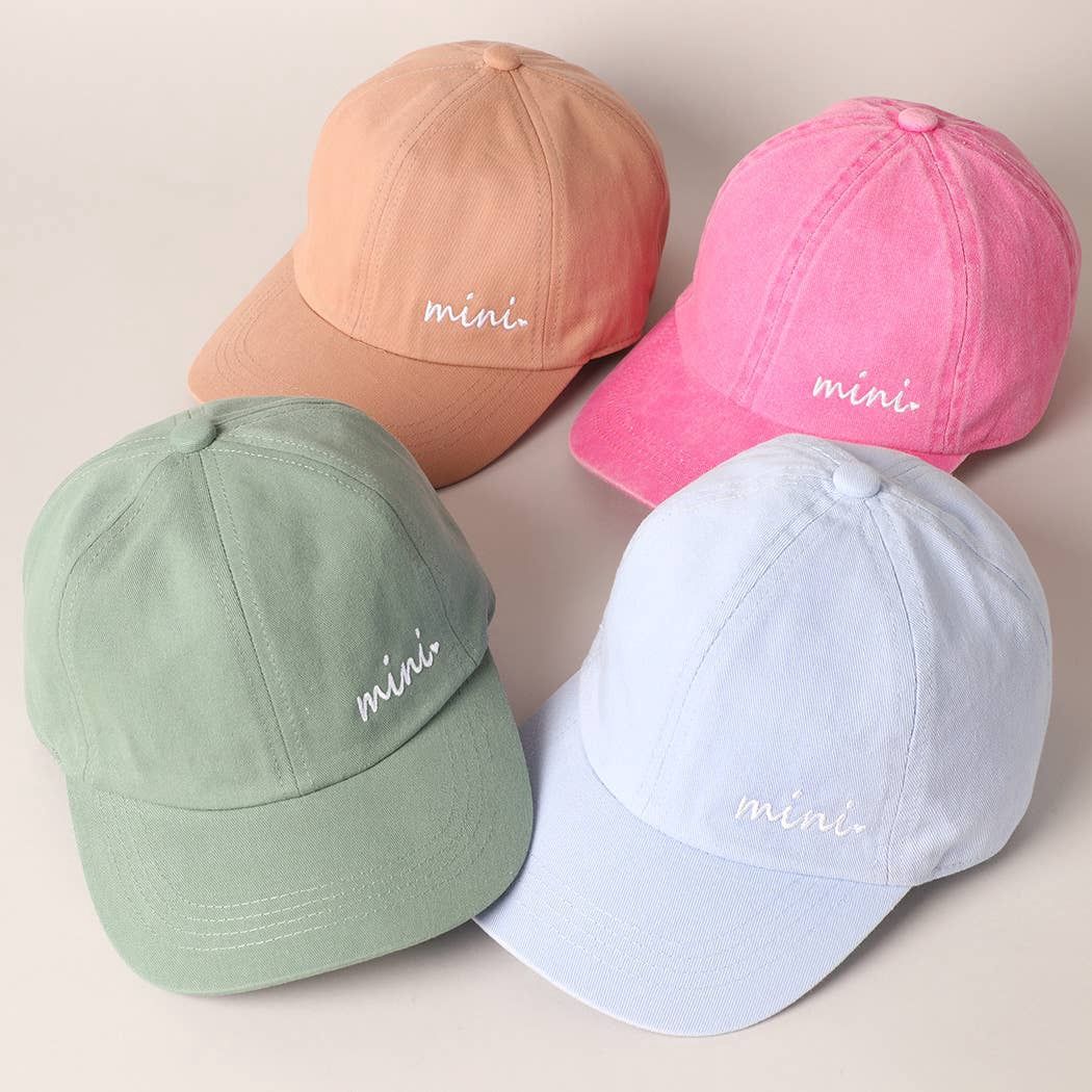 Kids Mini Embroidered Letters Baseball Cap