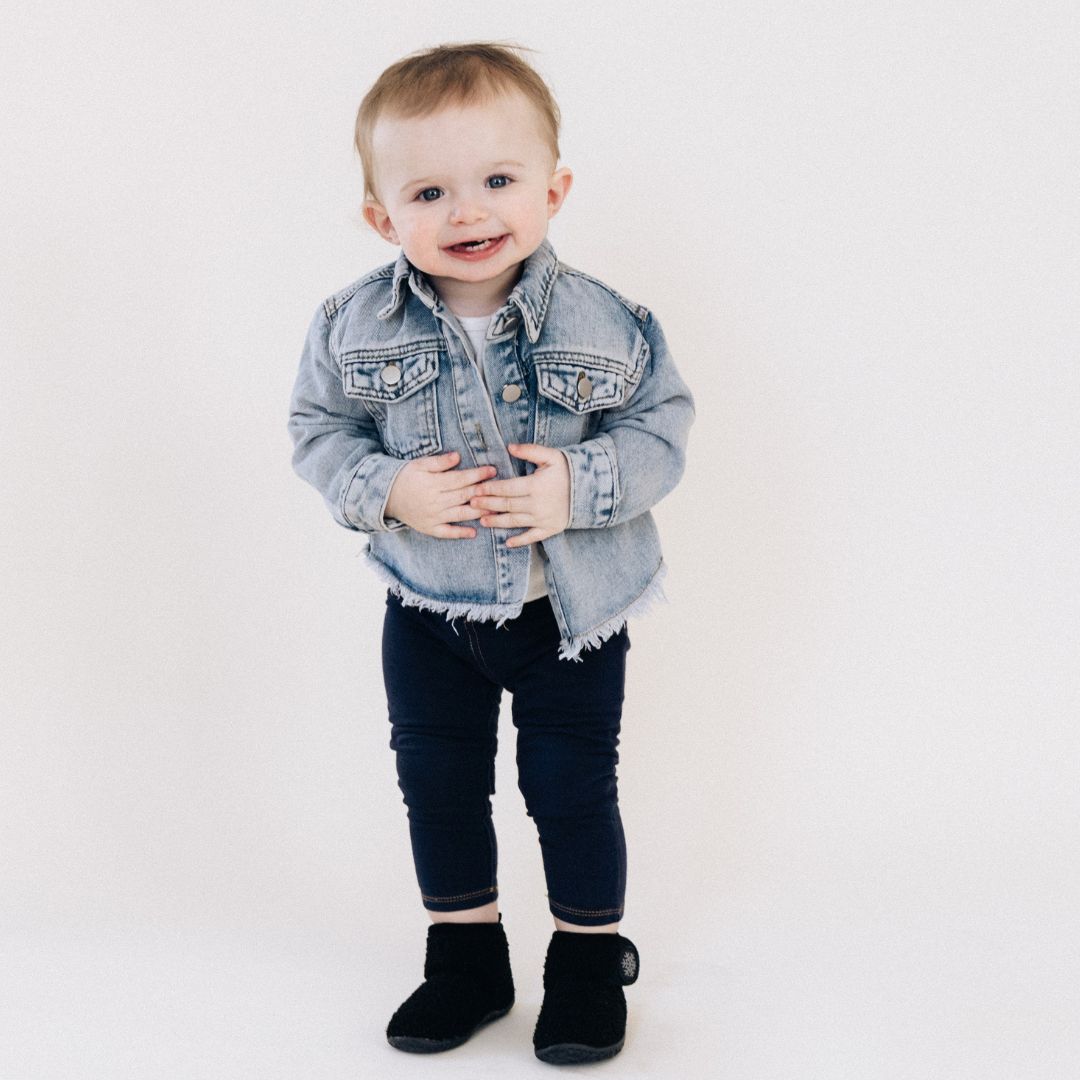 Raw Hem Denim Jean Jacket - Infant